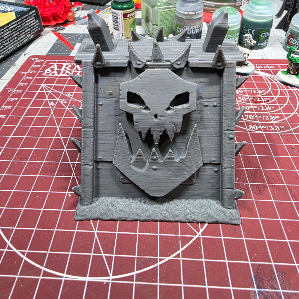 The Warboss, Orc Camp Headquarters Terrain: 90mm (compatable with D&D, Pathfinder, Frostgrave, SciFi, Fantasy)