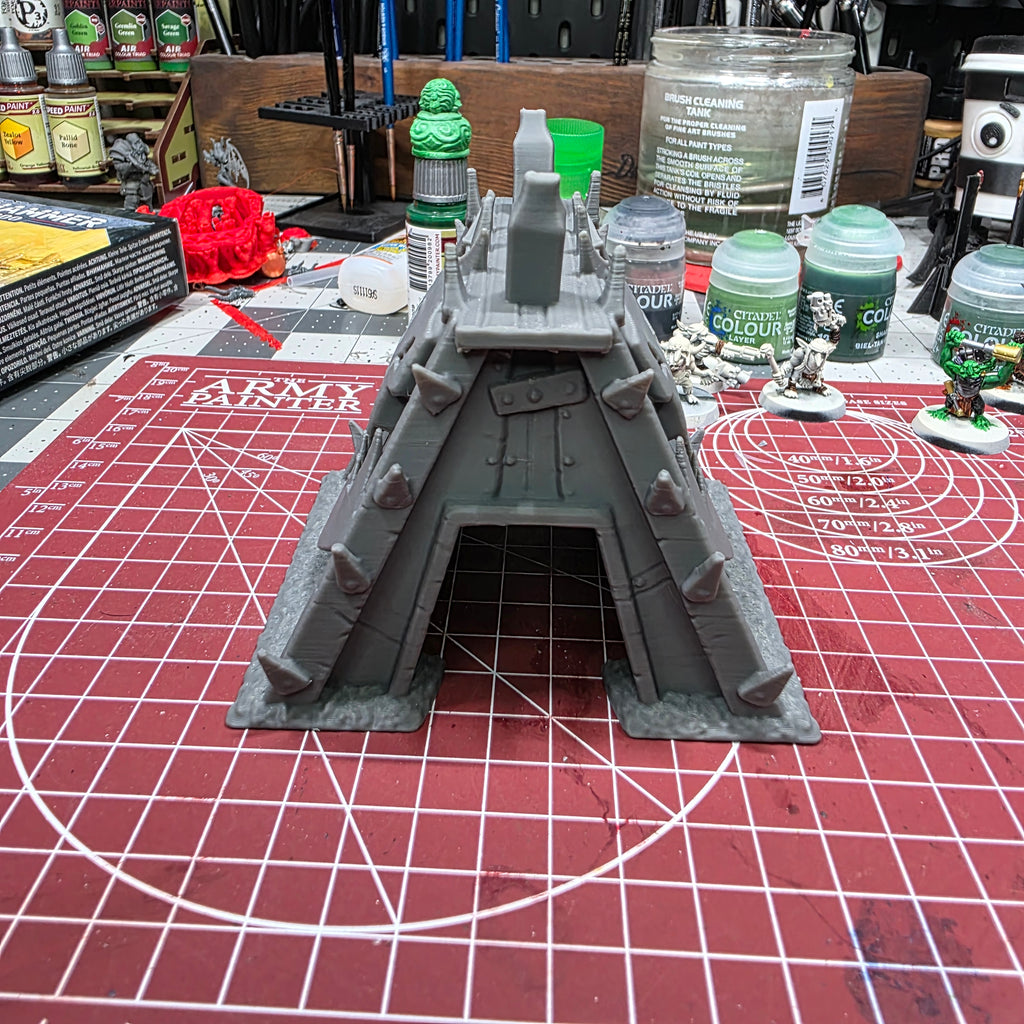 The Warboss, Orc Camp Headquarters Terrain: 90mm (compatable with D&D, Pathfinder, Frostgrave, SciFi, Fantasy)